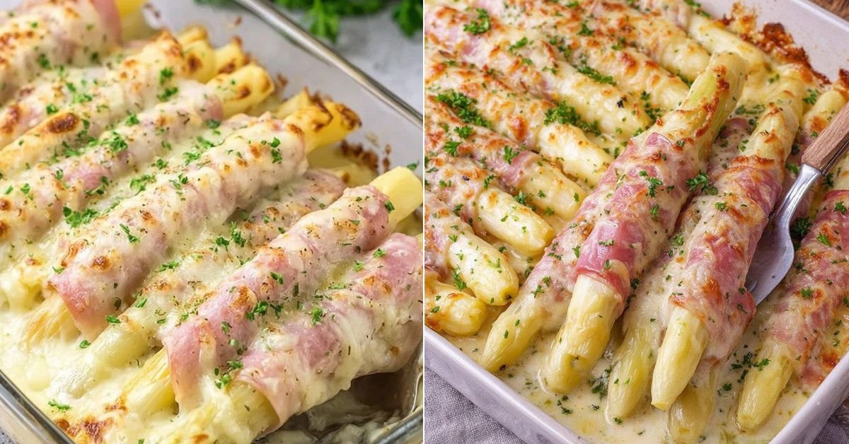 Spargel-Schinken-Röllchen überbacken – Überbackene Spargel Schinken Röllchen wie bei Oma recipe photo