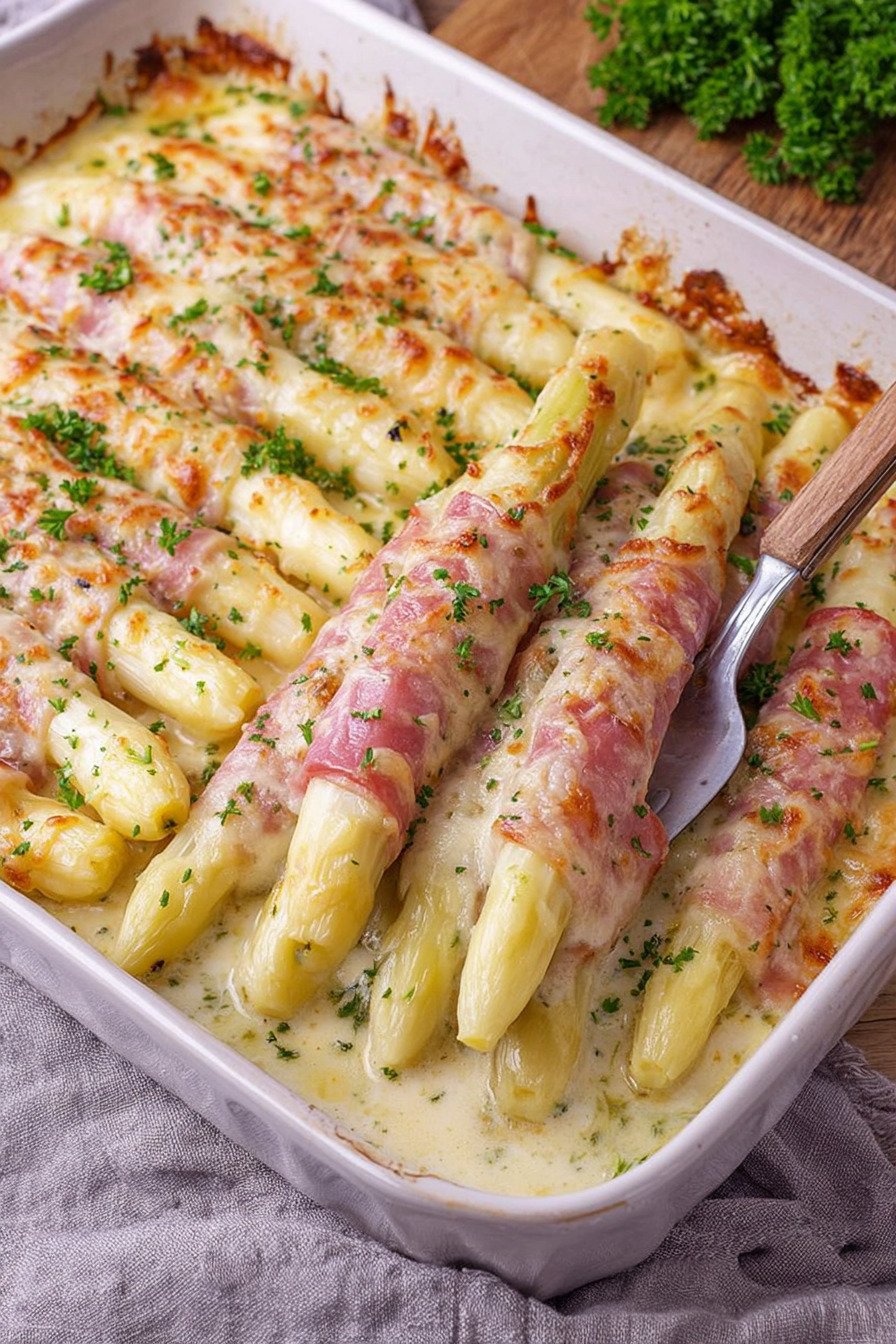 Spargel-Schinken-Röllchen überbacken – Überbackene Spargel Schinken Röllchen wie bei Oma recipe tips