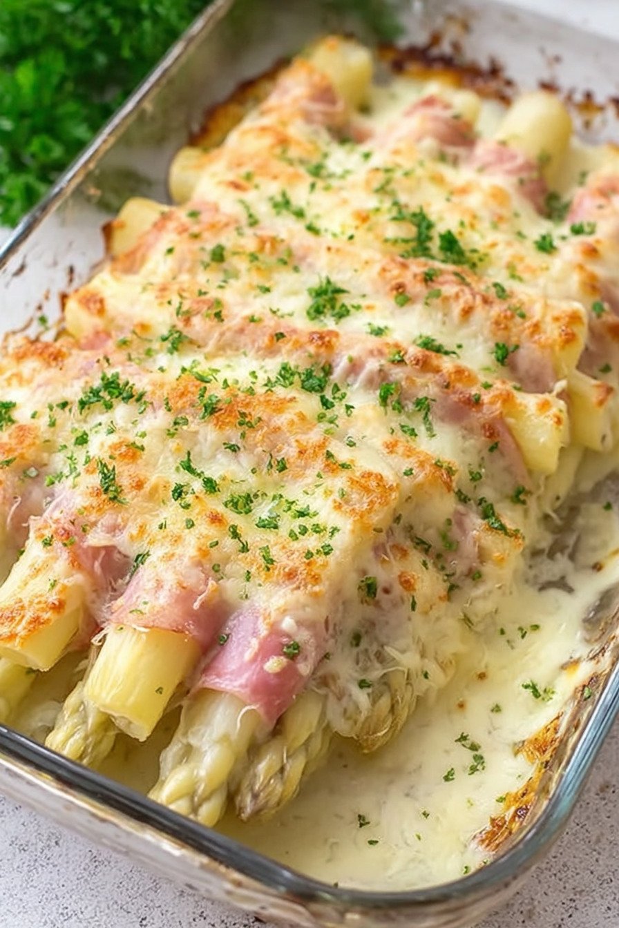 Spargel-Schinken-Röllchen überbacken – Überbackene Spargel Schinken Röllchen wie bei Oma extra recipe photo