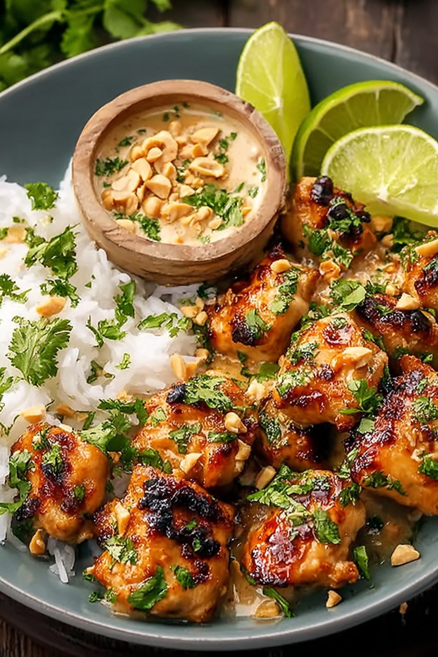Cremiges thailändisches Erdnuss Hähnchen das dich sofort süchtig macht final result
