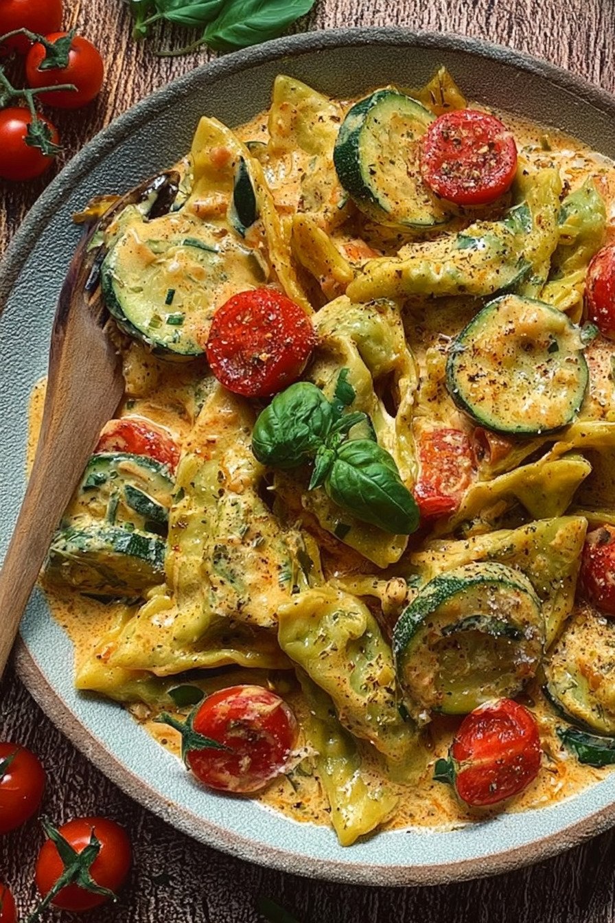 Cremige Maultaschenpfanne mit Zucchini und Tomaten recipe tips