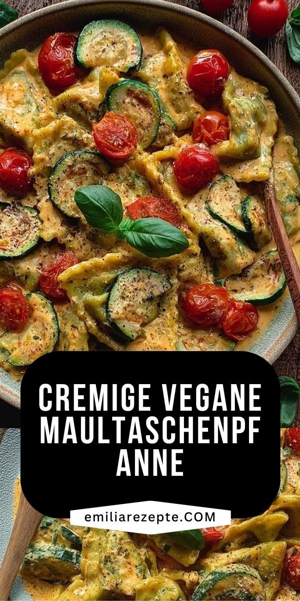 Cremige Maultaschenpfanne mit Zucchini und Tomaten save this recipe