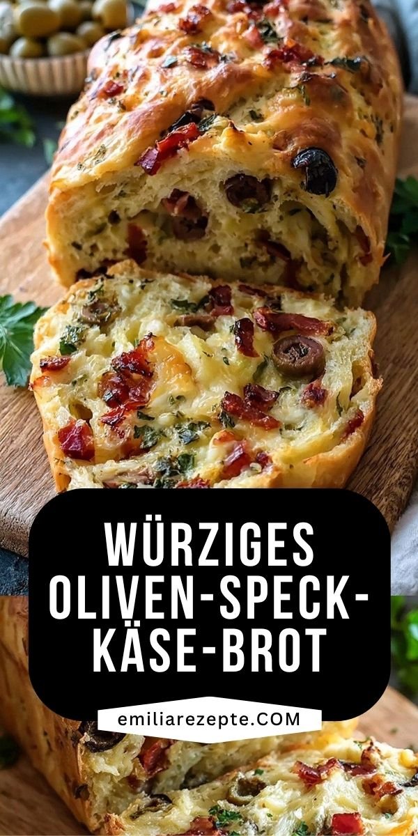 Herzhaftes Oliven-Speck-Käse-Brot mit knuspriger Kruste save this recipe
