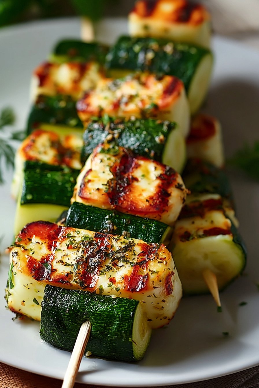 Halloumi Zucchini Spieße vom Grill: sommerlich, würzig und vegetarisch recipe tips