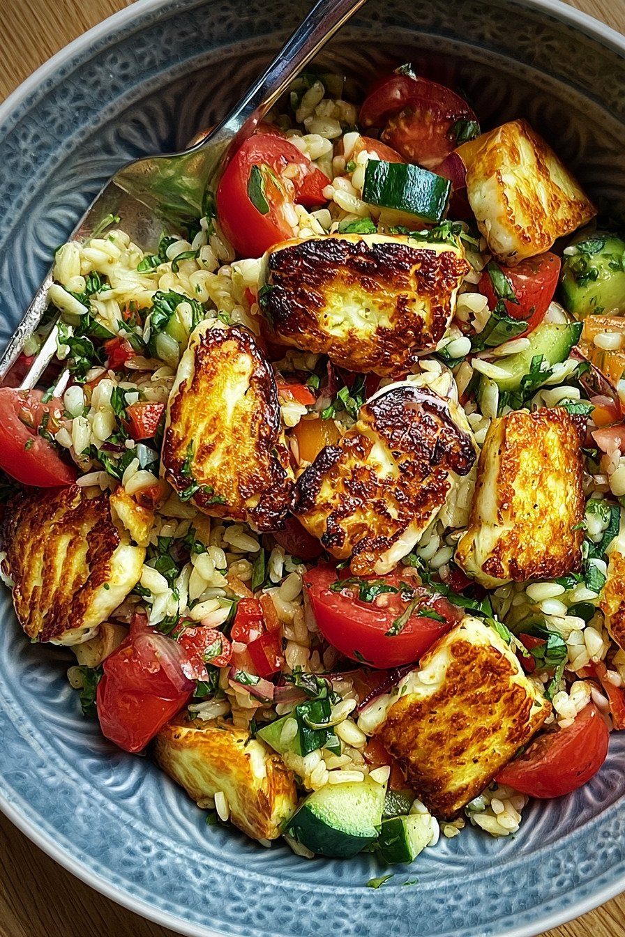Kritharaki-Salat mit Halloumi-Croutons recipe tips