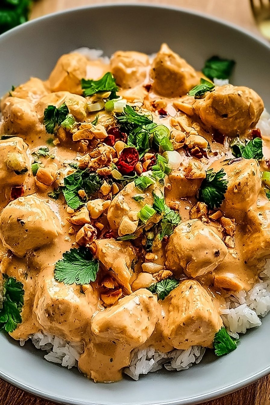 Unwiderstehliches Thai-Erdnuss-Hühnchen in 30 Min. final result
