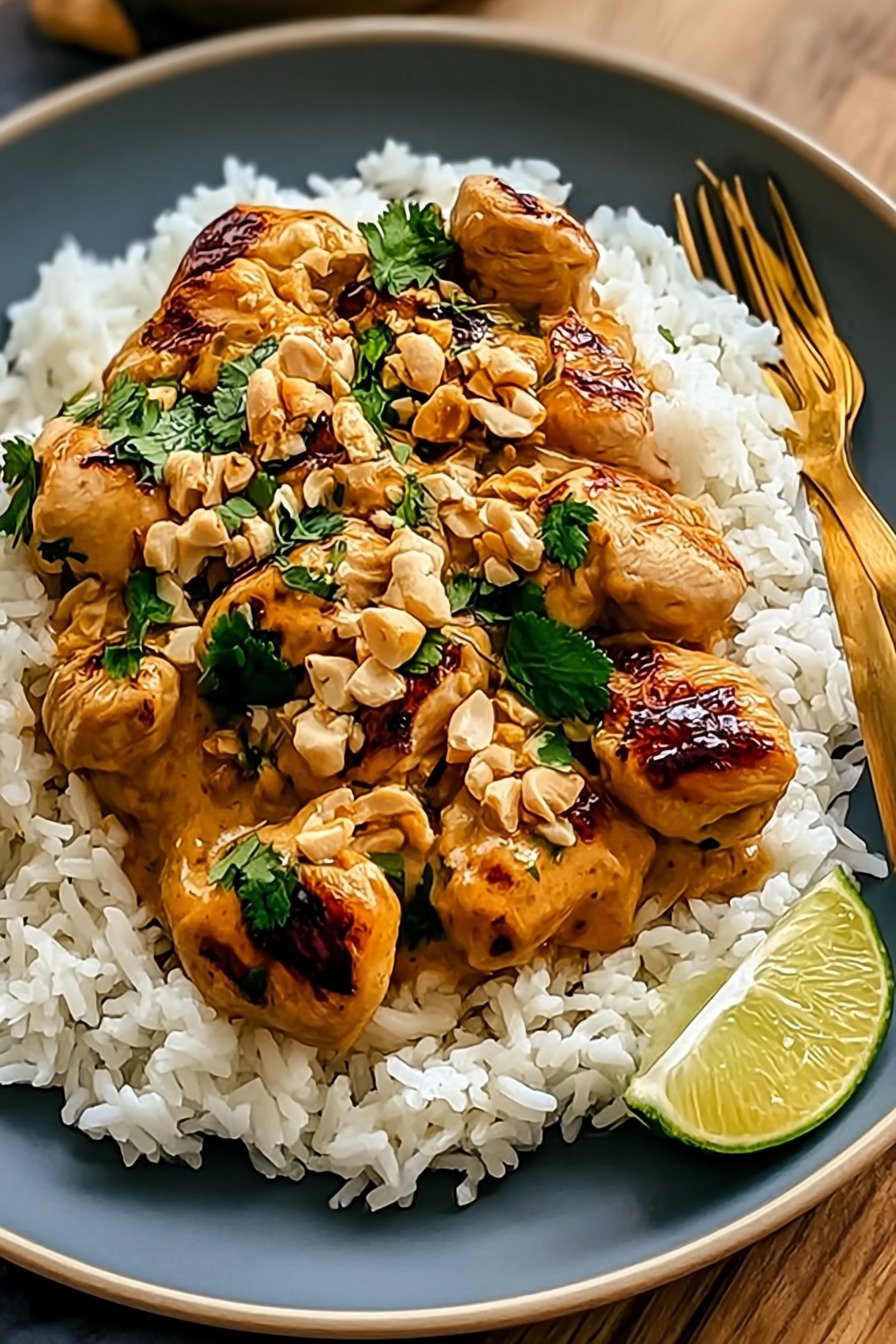 Unwiderstehliches Thai-Erdnuss-Hühnchen in 30 Min. extra recipe photo