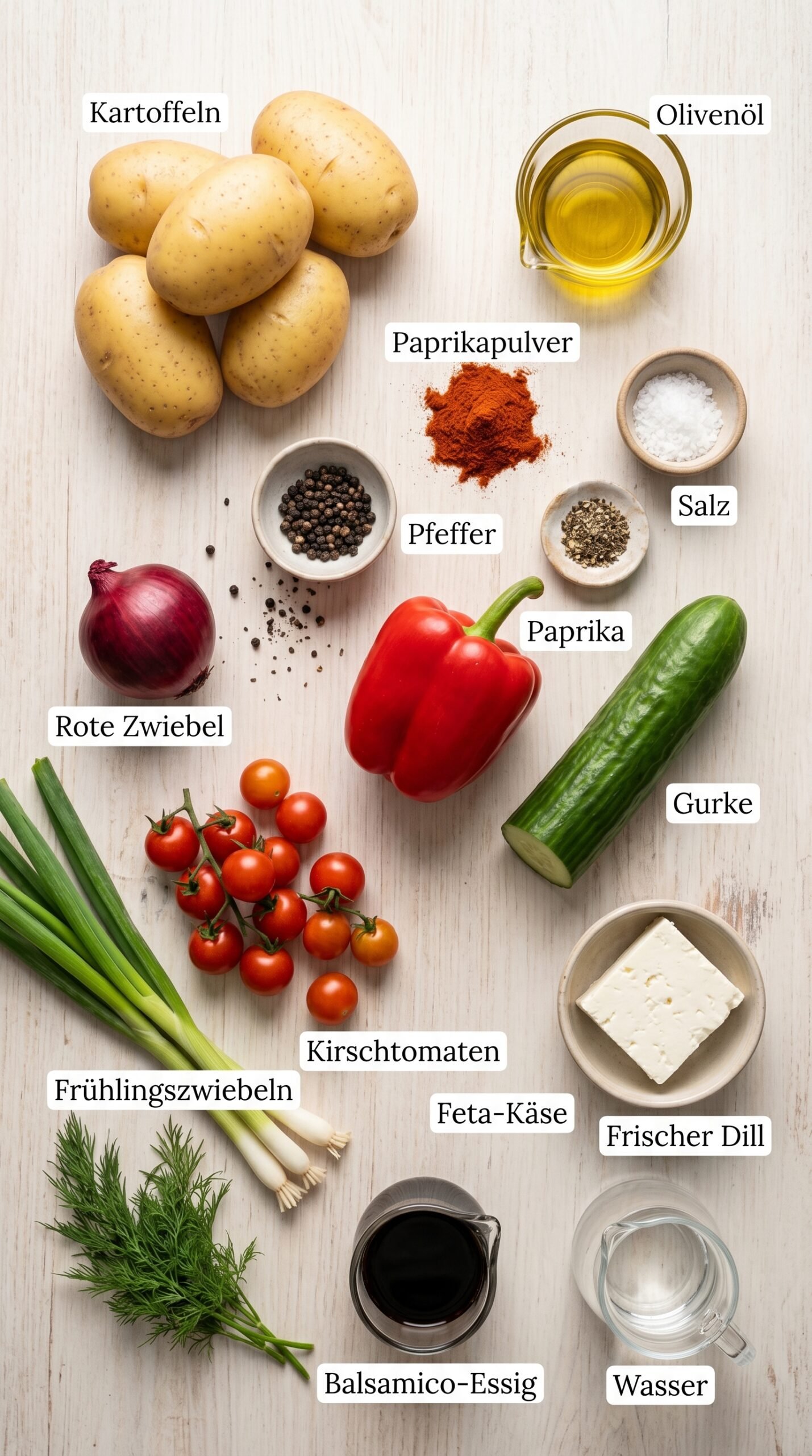 Knuspriger Kartoffelsalat Rezept für extra Crunchy Geschmack recipe ingredients