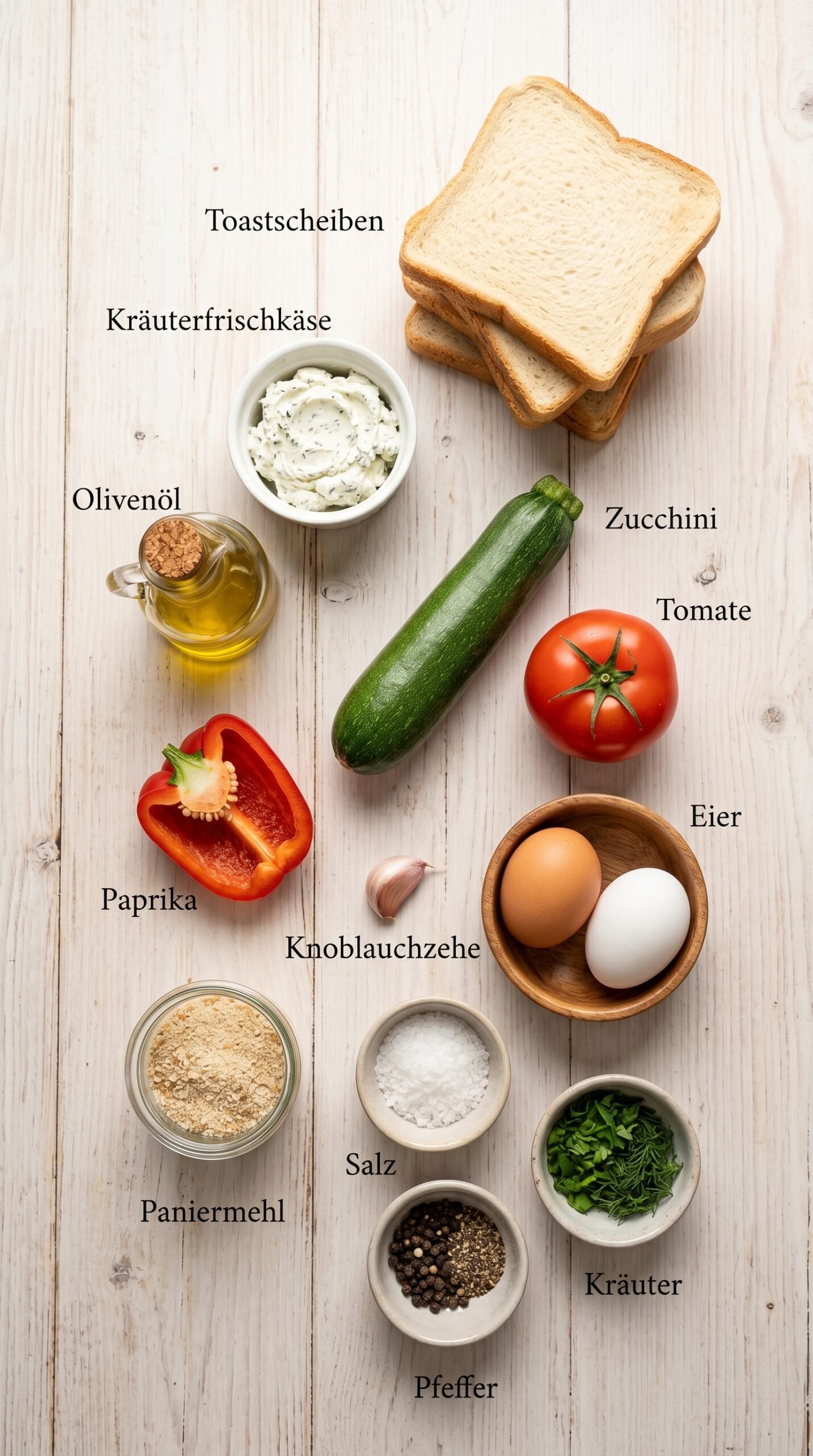 Knusprige Zucchini Frischkäse Taschen recipe ingredients