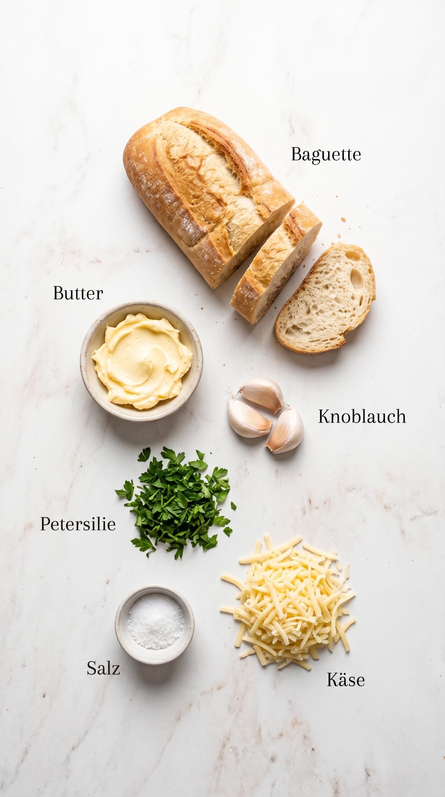 Knoblauchbrot aus dem Airfryer recipe ingredients
